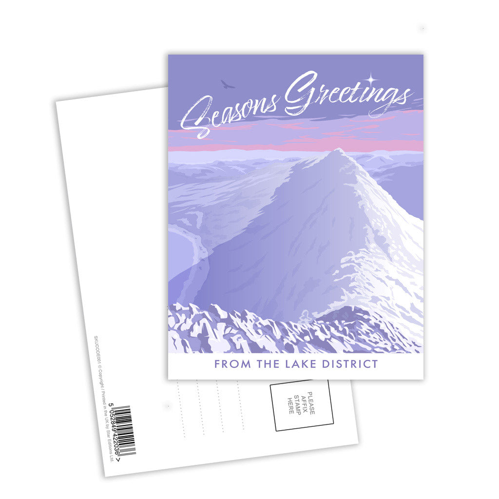 Seasons Greetings from the Lake District Postcard Pack of 8
