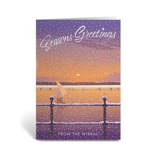 Seasons Greetings from The Wirral Greeting Card 7x5