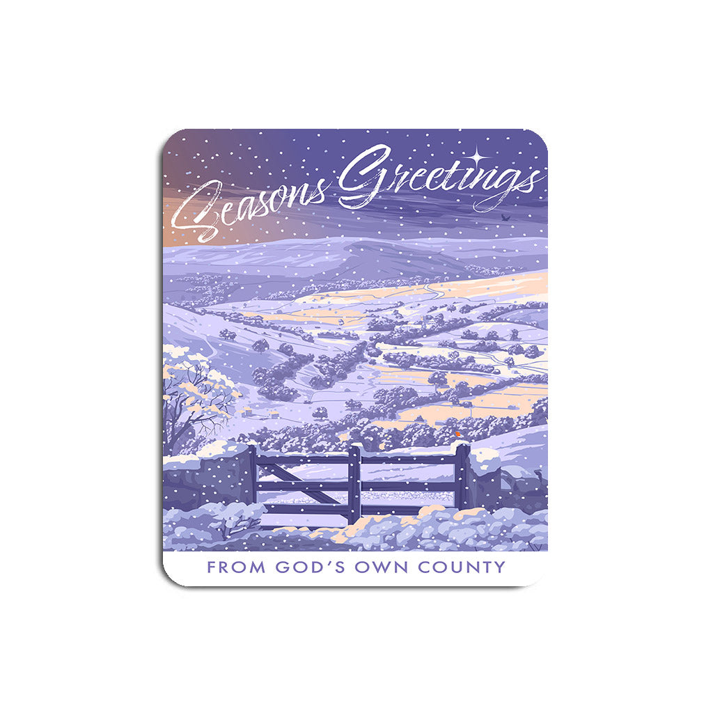 Seasons Greetings from Yorkshire, God's Own County Mouse Mat