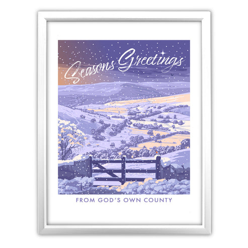 Seasons Greetings from Yorkshire, God's Own County Art Print