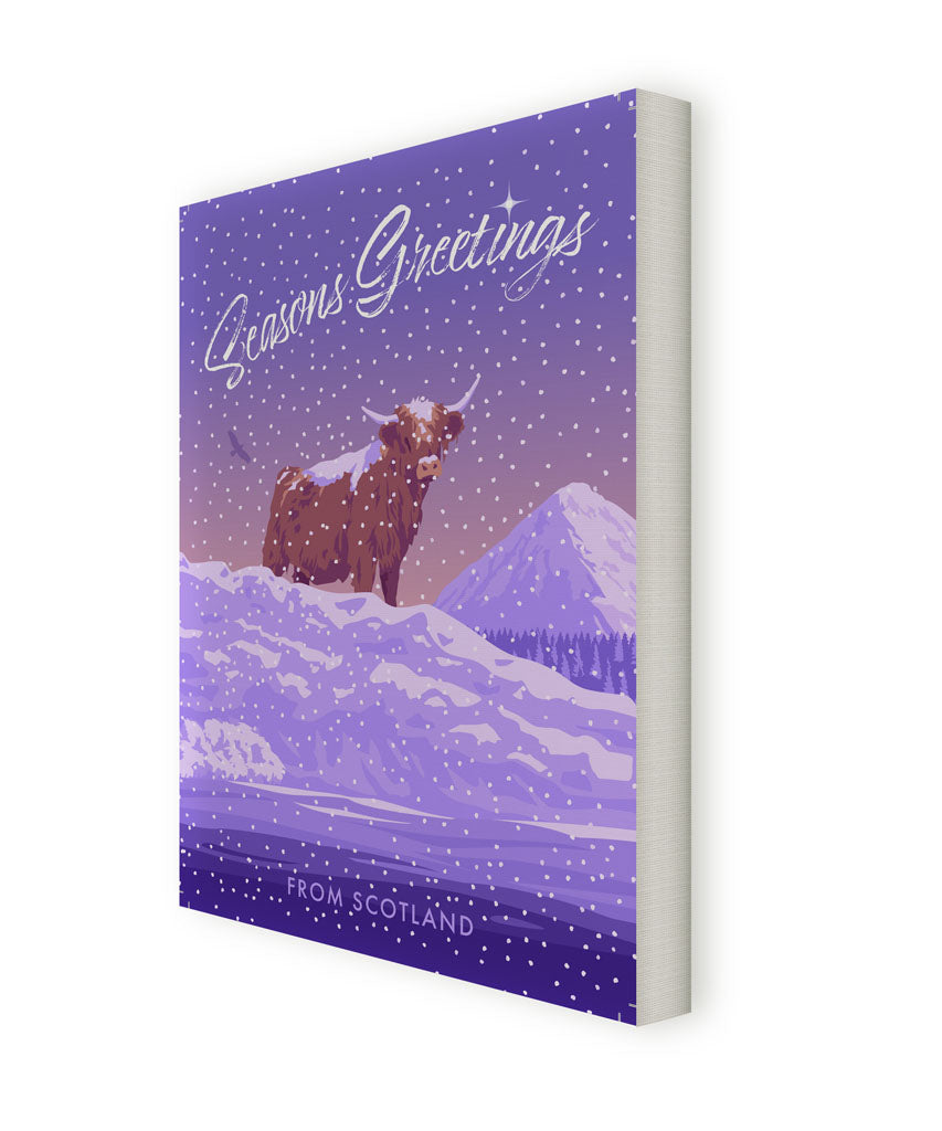 Seasons Greetings from Scotland Canvas