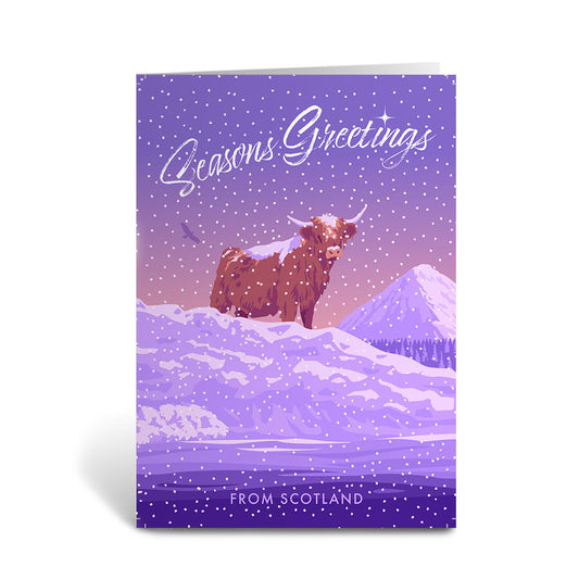 Seasons Greetings from Scotland Greeting Card 7x5