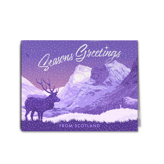 Seasons Greetings from Glen Coe, Scotland Greeting Card 7x5