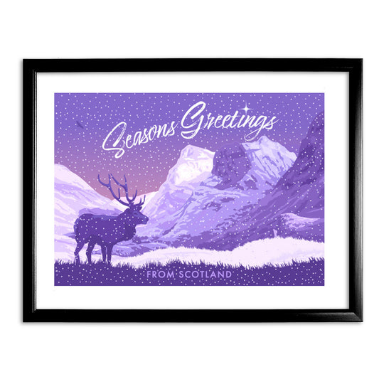 Seasons Greetings from Glen Coe, Scotland Art Print