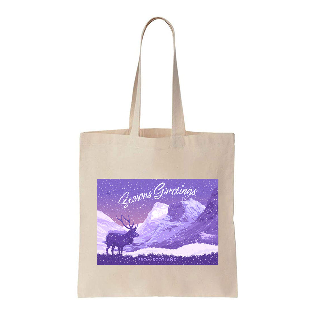 Seasons Greetings from Glen Coe, Scotland Tote Bag