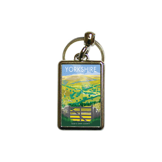Yorkshire, God's Own Country Metal Keyring