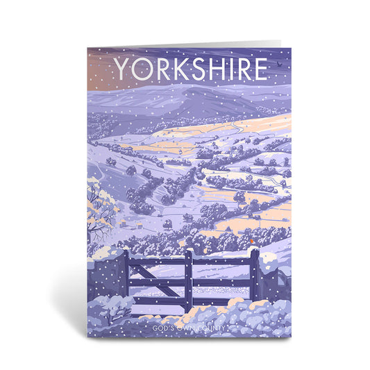 Winter in Yorkshire, God's Own County Greeting Card 7x5