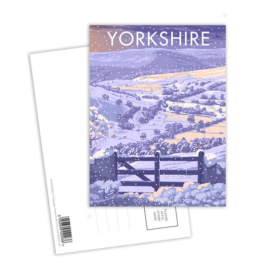 Winter in Yorkshire, God's Own County Postcard Pack of 8