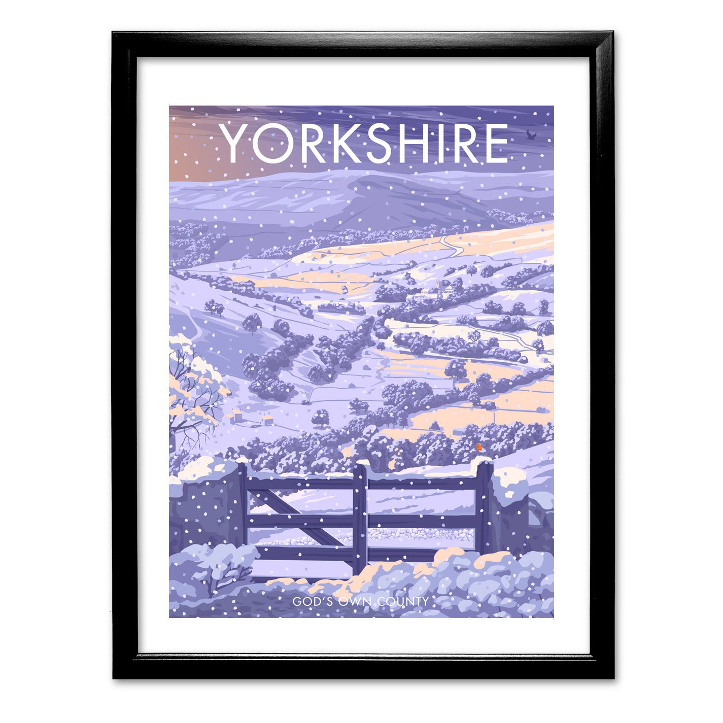 Winter in Yorkshire, God's Own County Art Print